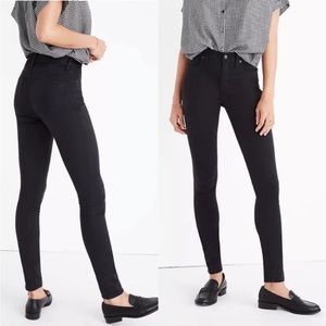 MADEWELL - 9" High Riser Skinny Skinny Sateen Jeans- Black- Size 28